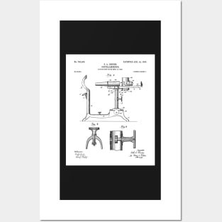 Ophthalmoscope Patent - Optometrist Eye Doctor Office Art - White Posters and Art